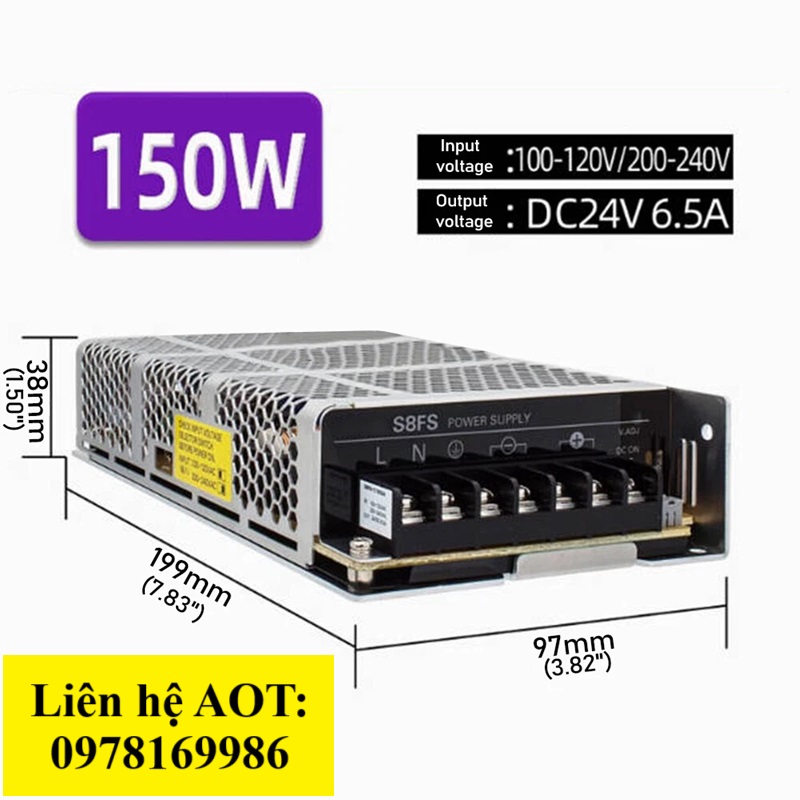 Bộ nguồn OMRON S8FS – C15024 DC24V6.5A150W