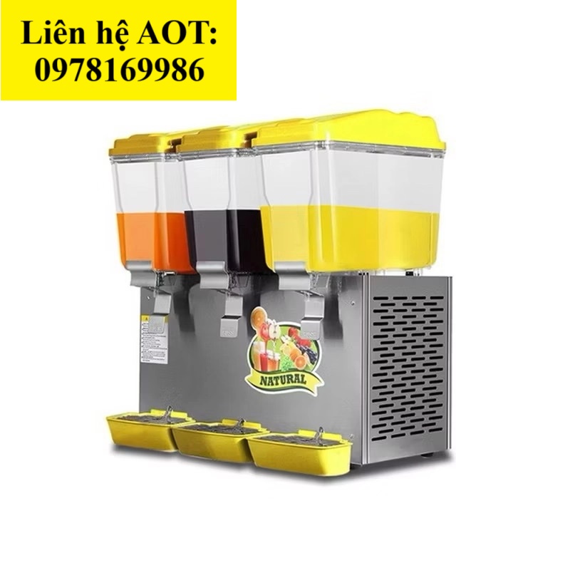 máy làm mát nước trái cây 3 ngăn